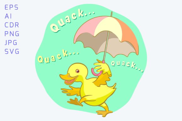 Review: A Happy Duckling Holding an Umbrella for Embroidery