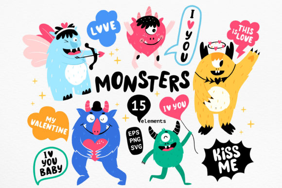 Review: Funny Monsters Svg for Valentine Embroidery
