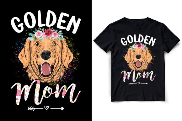 Review: Golden Retriever Dog Mom T Shirt Design