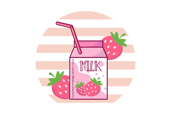 Review: Retro 90s Kawaii Strawberry Milk Design