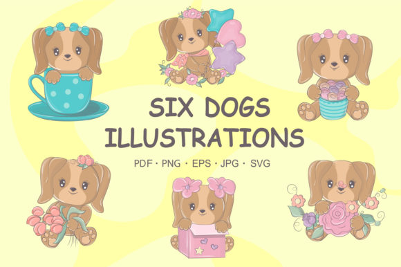 Reviewing the Set of Cute Dog Children s Print