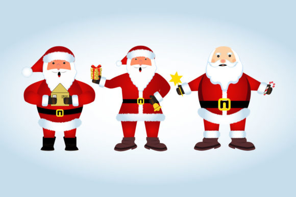 Reviewing the Three Santa Claus Vector Set